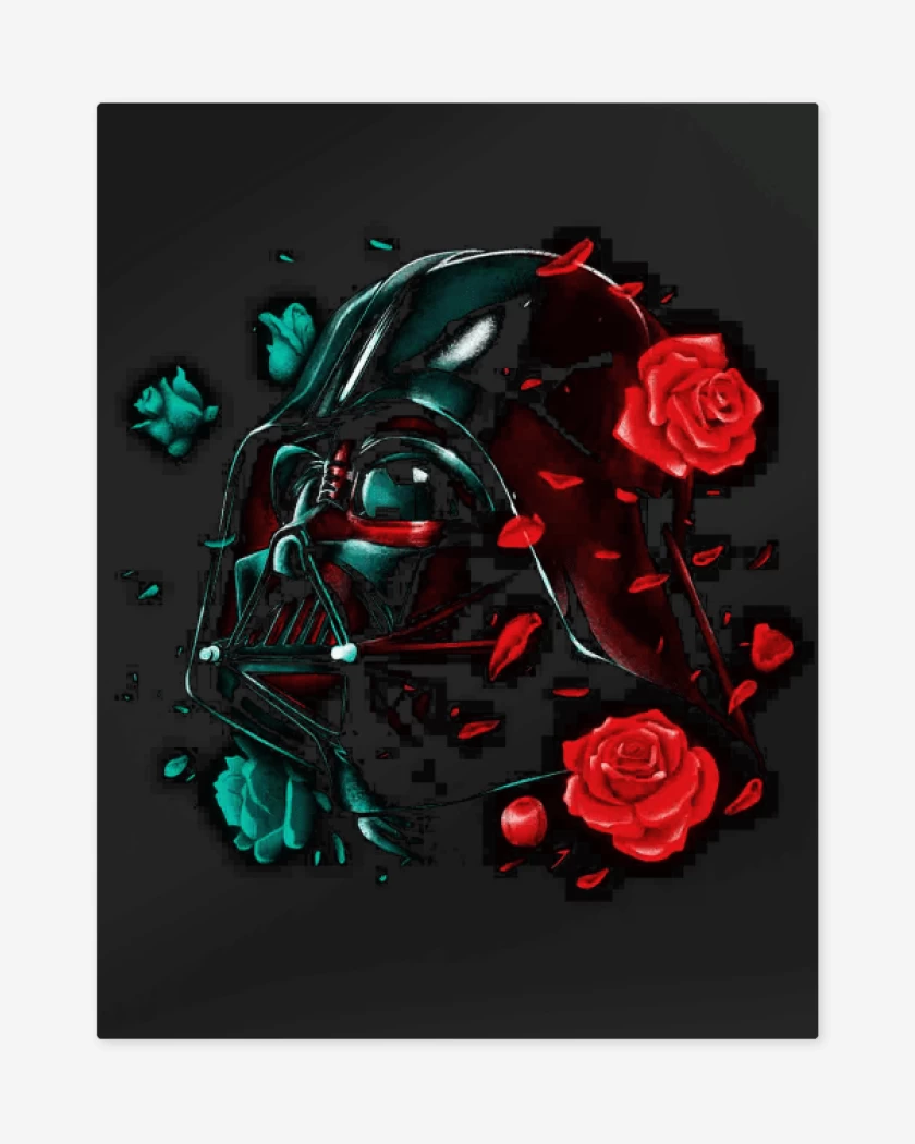 Print metalico Negro de Darth roses