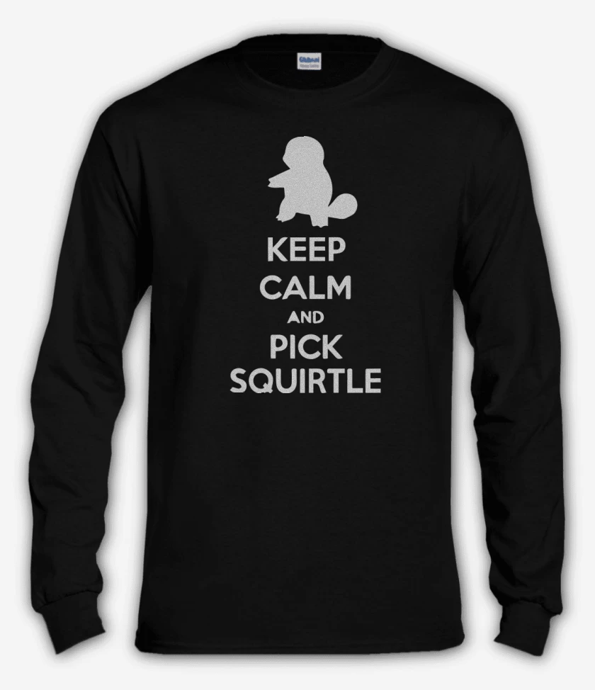 Polera manga larga Negro de Pick Squirtle