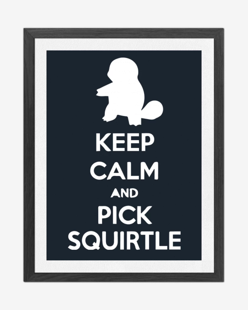 Cuadro decorativo Azul Marino de Pick Squirtle
