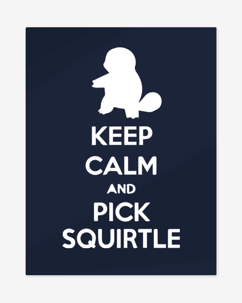 Print metalico Azul Marino de Pick Squirtle