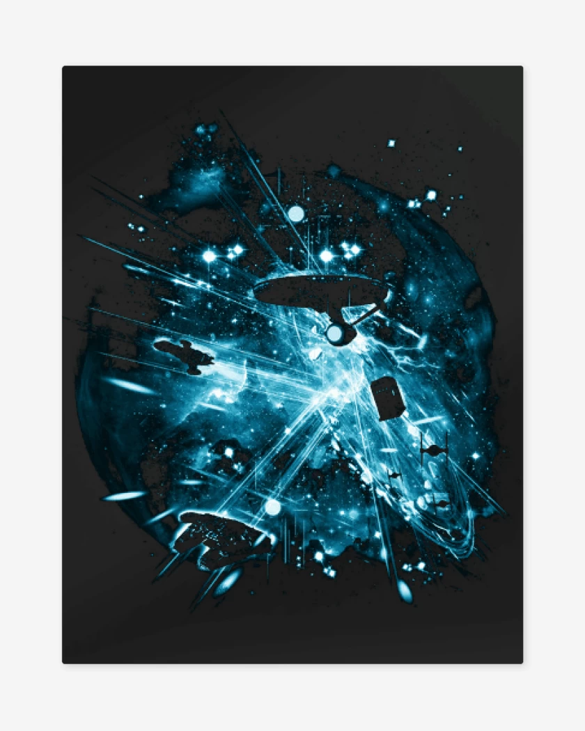 Print metalico Negro de guerra de las galaxias