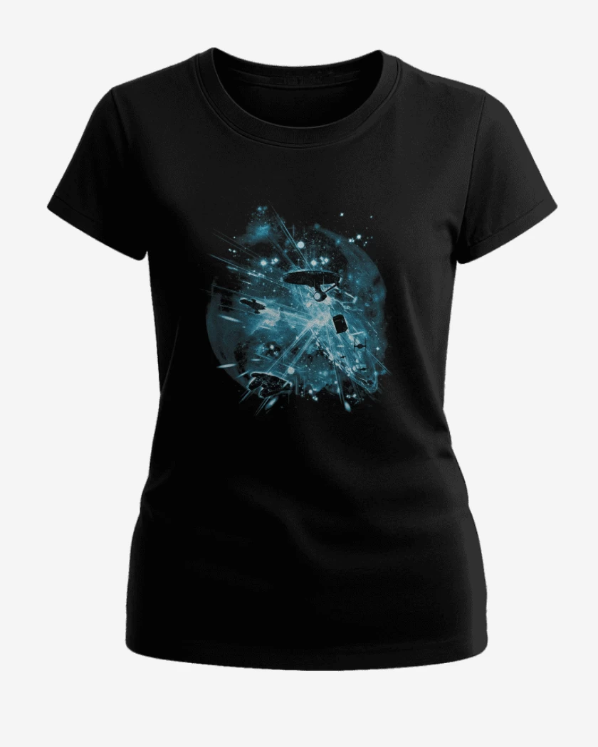 Polera de Mujer Negro de guerra de las galaxias