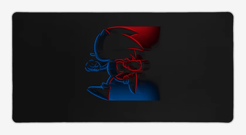 Mouse pad Gamer Negro de Sonic 2