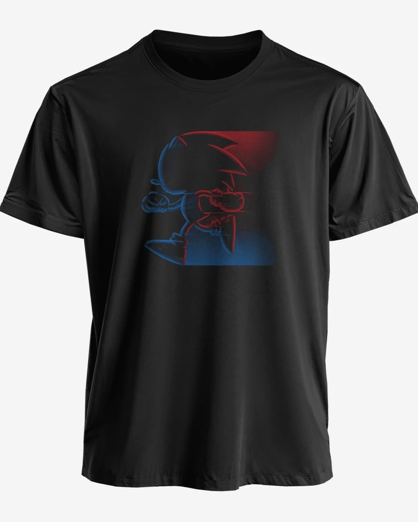 Polera premium Negro de Sonic 2