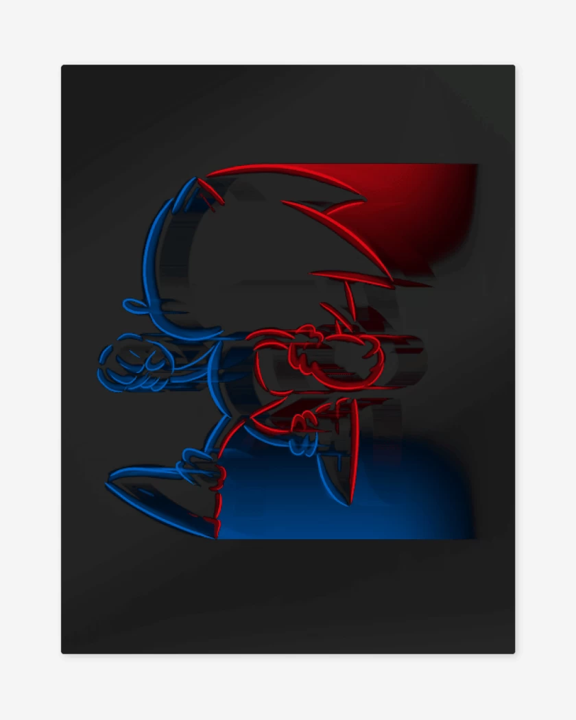 Print metalico Sonic 2