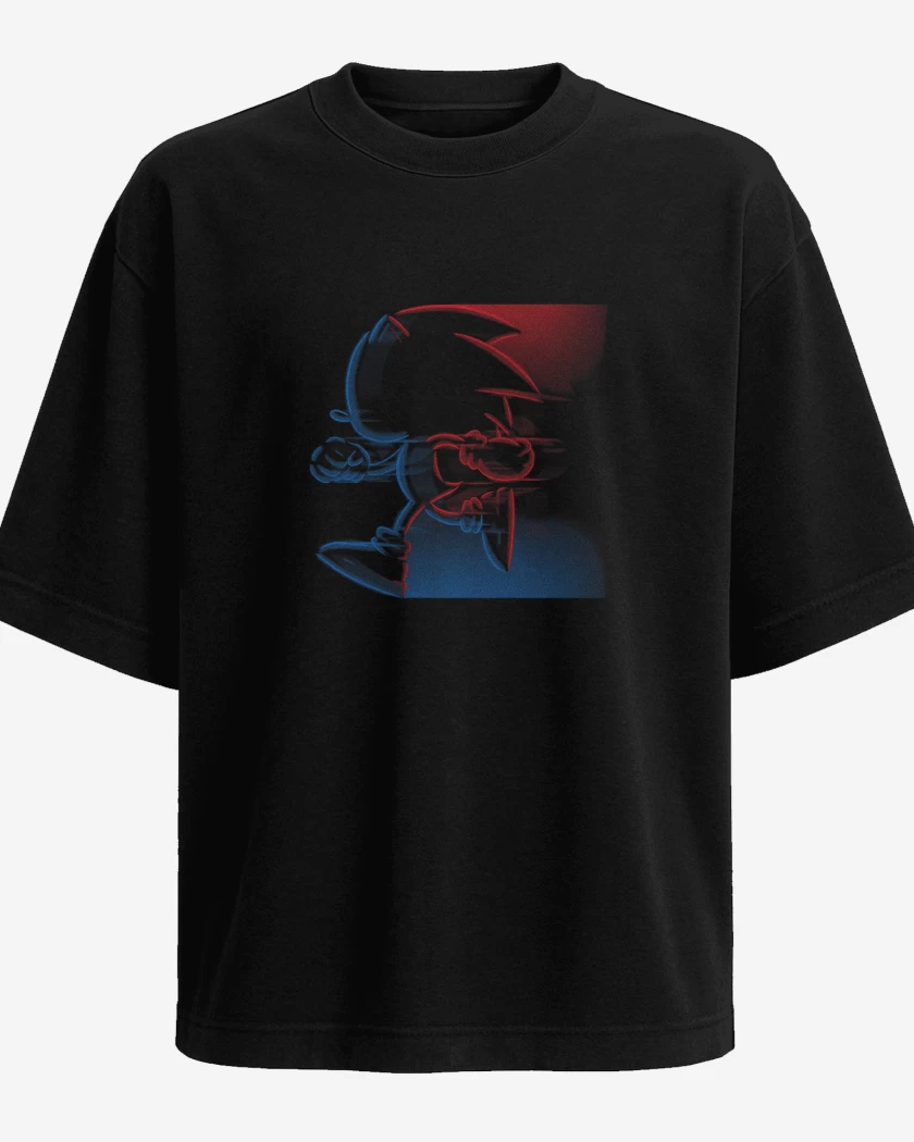 Polera Oversize Negro de Sonic 2