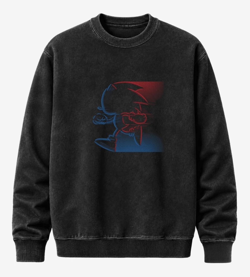 Poleron Polo Acid Wash Negro de Sonic 2