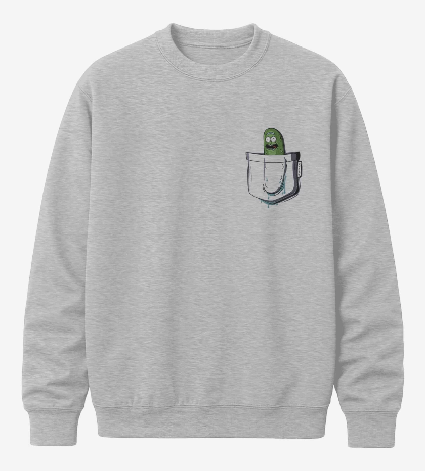 Poleron polo Pickle rick de bolsillo