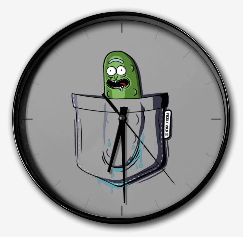 Reloj Gris Melange de Pickle rick de bolsillo
