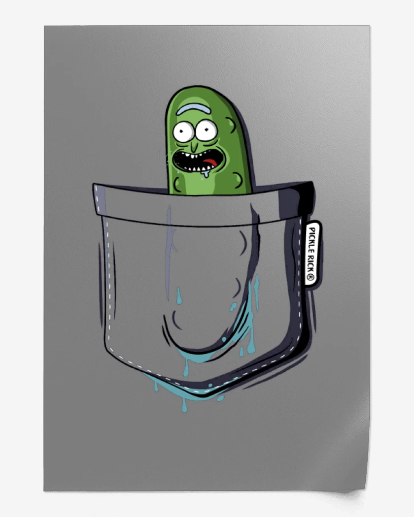 Print Pickle rick de bolsillo