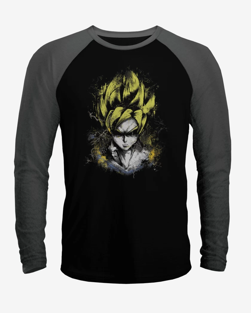 Polera Raglan Goku super saiyajin