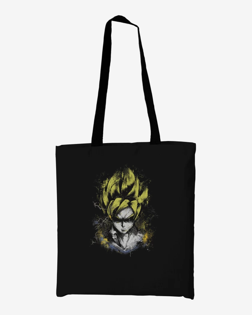 Totebag Negro de Goku super saiyajin