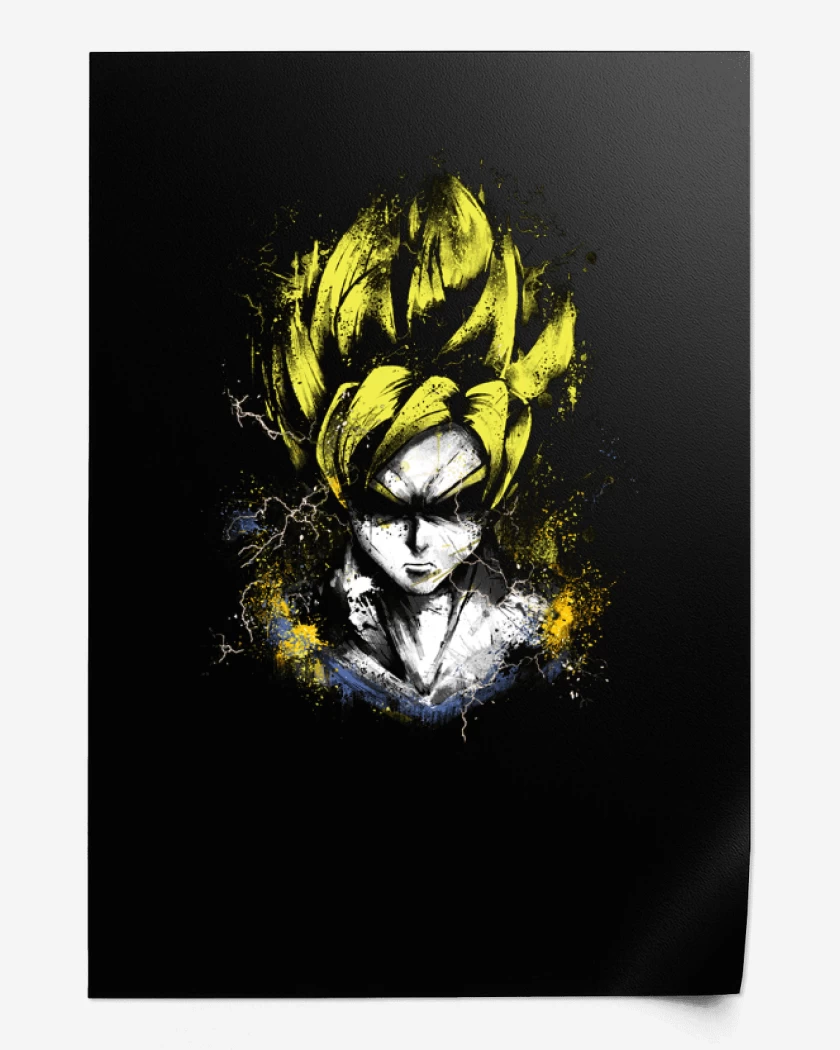 Print Negro de Goku super saiyajin