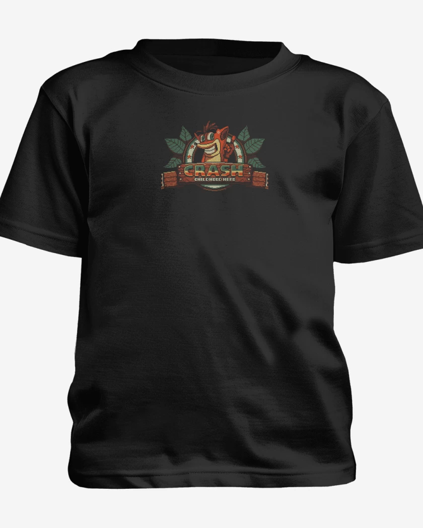 Polera de niño Negro de crash pecho