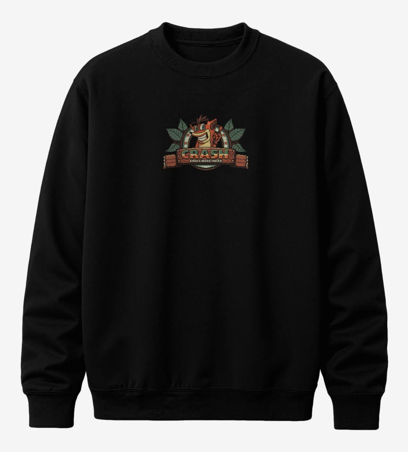 Poleron polo Negro de crash pecho