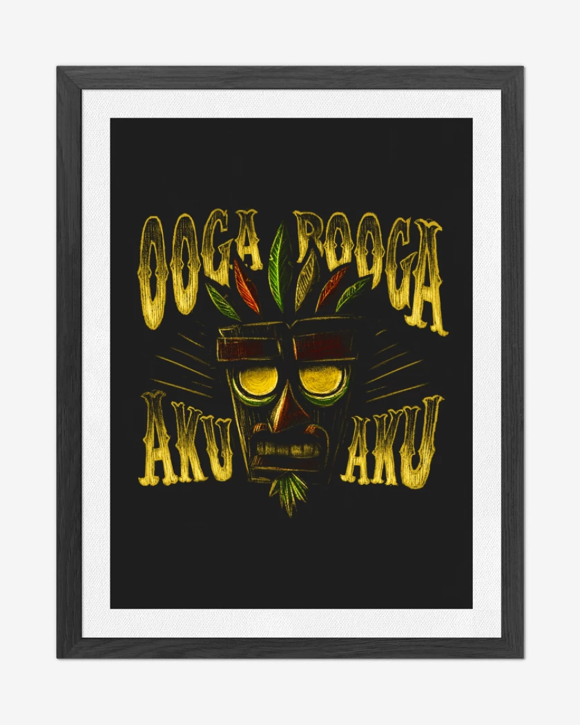 Cuadro decorativo Negro de aku aku 2