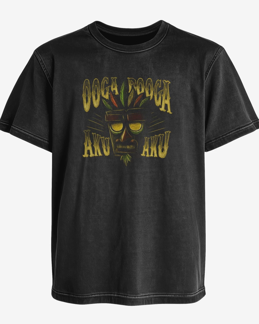 Polera desgastada Negro de aku aku 2