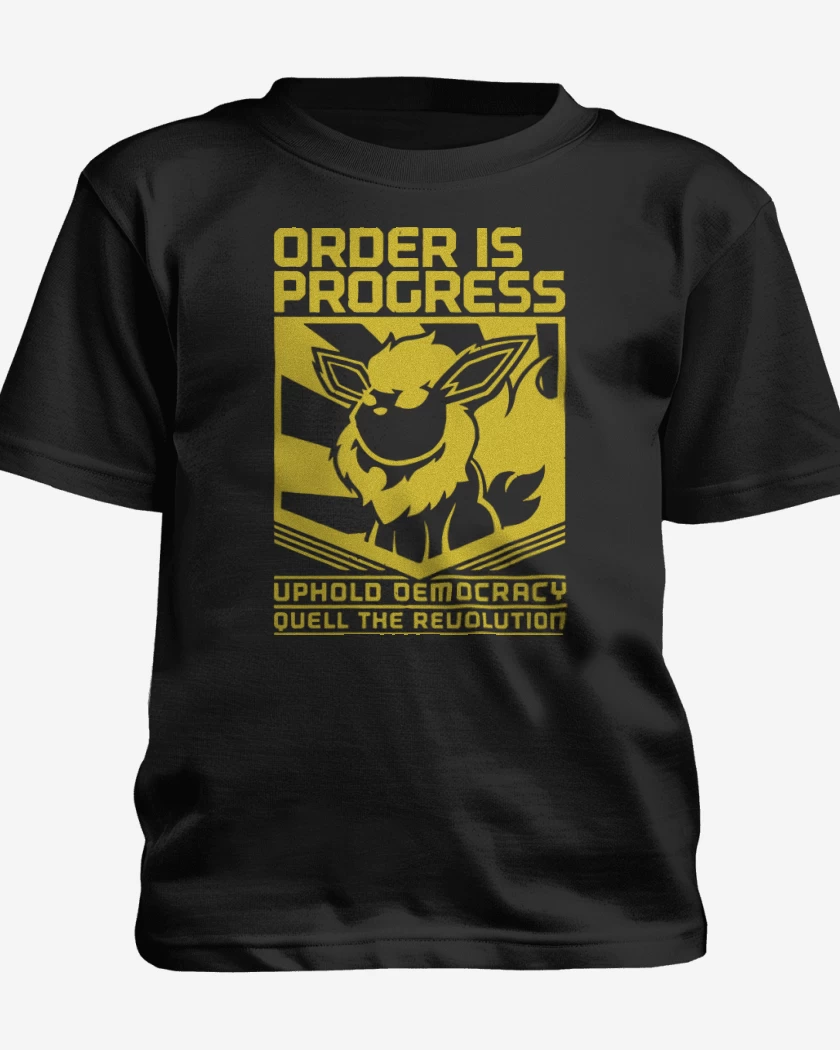 Polera de niño Negro de Order is progress - Flareon