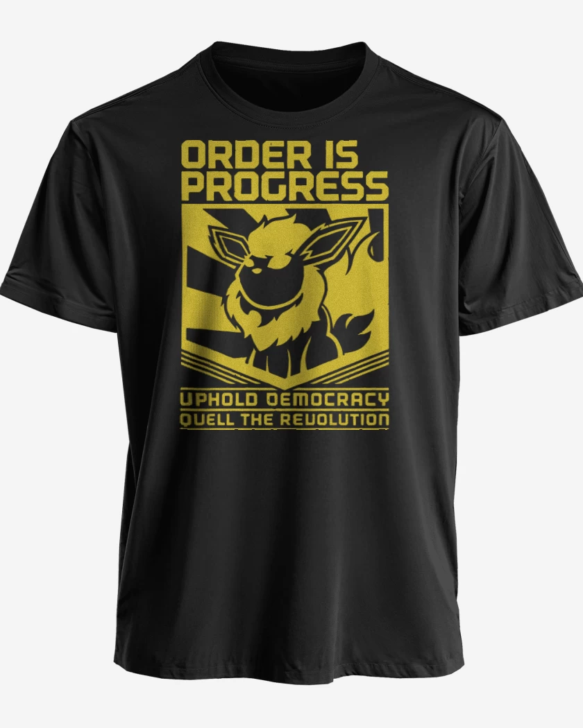 Polera premium Negro de Order is progress - Flareon