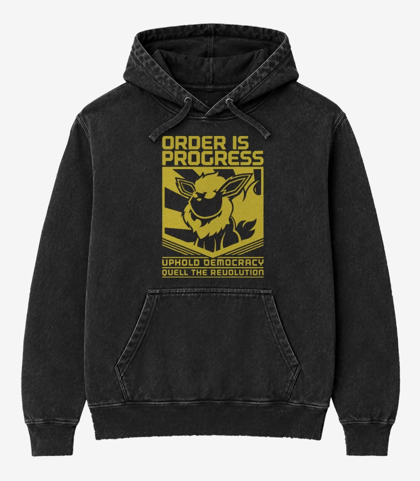 Poleron Canguro Acid Wash Negro de Order is progress - Flareon