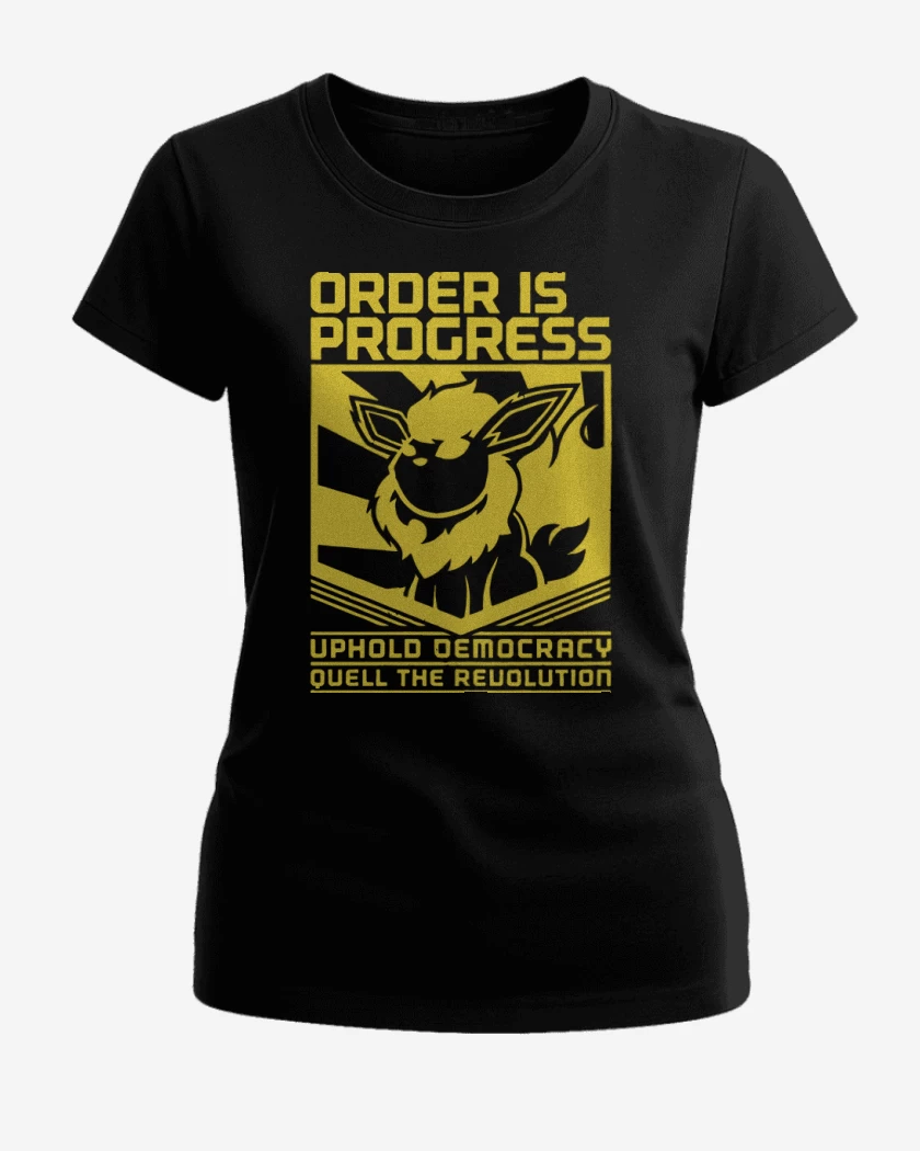 Polera de Mujer Negro de Order is progress - Flareon