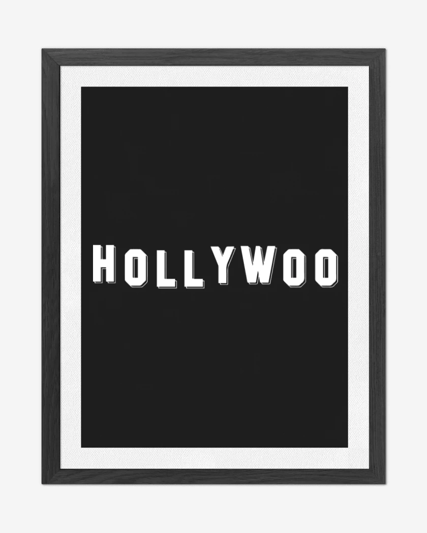 Cuadro decorativo Negro de Holywoo