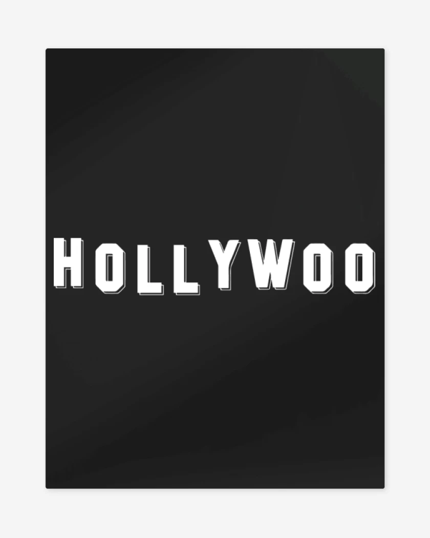 Print metalico Negro de Holywoo
