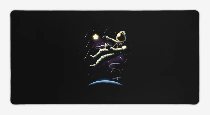 Mouse pad Gamer Negro de Astronauta 12
