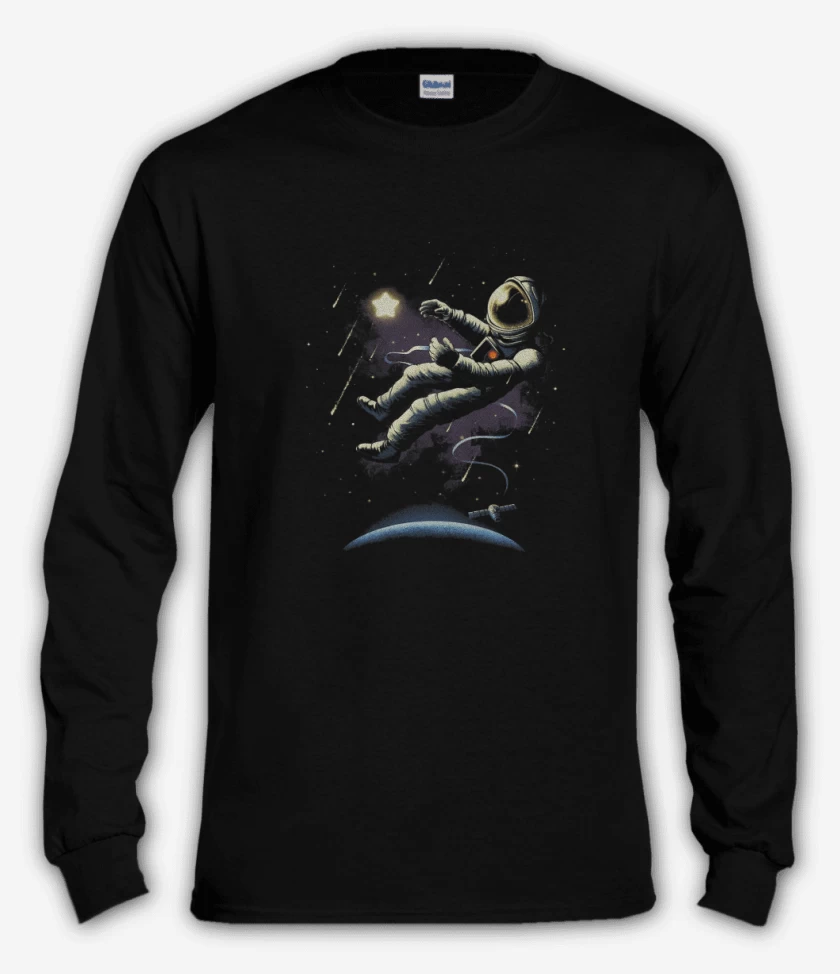 Polera manga larga Negro de Astronauta 12