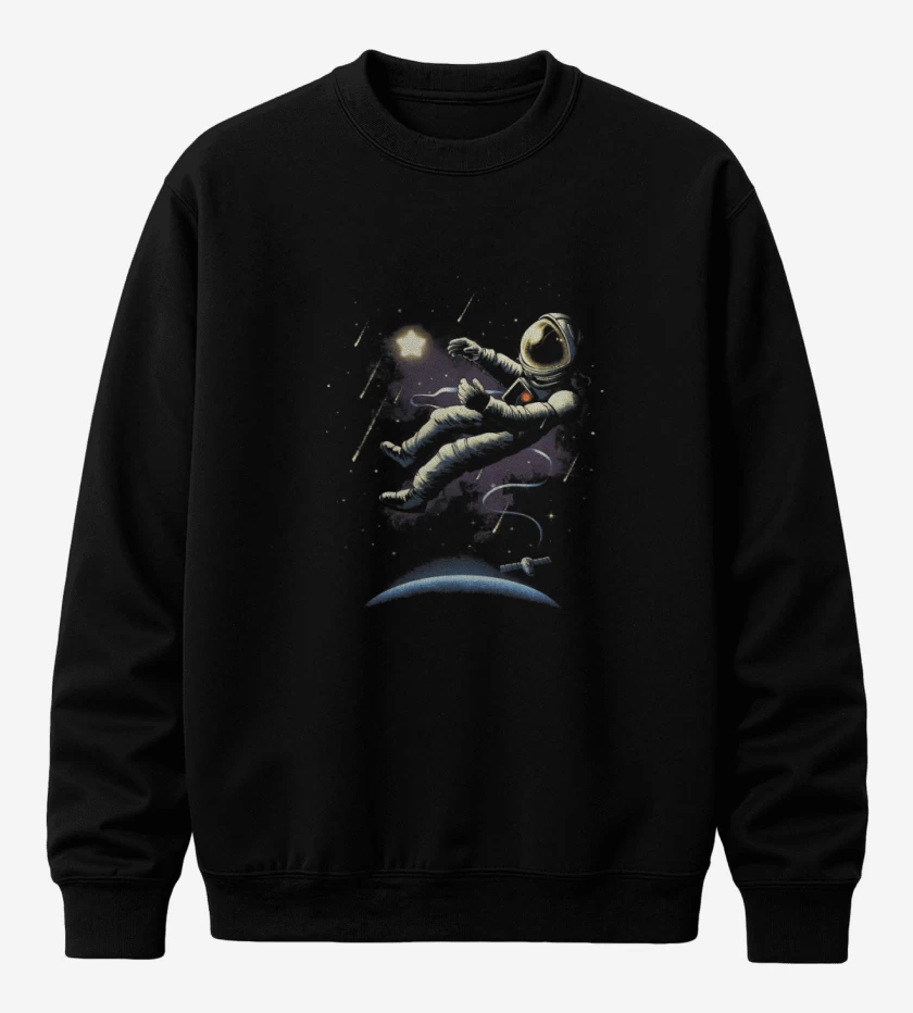 Poleron polo Negro de Astronauta 12