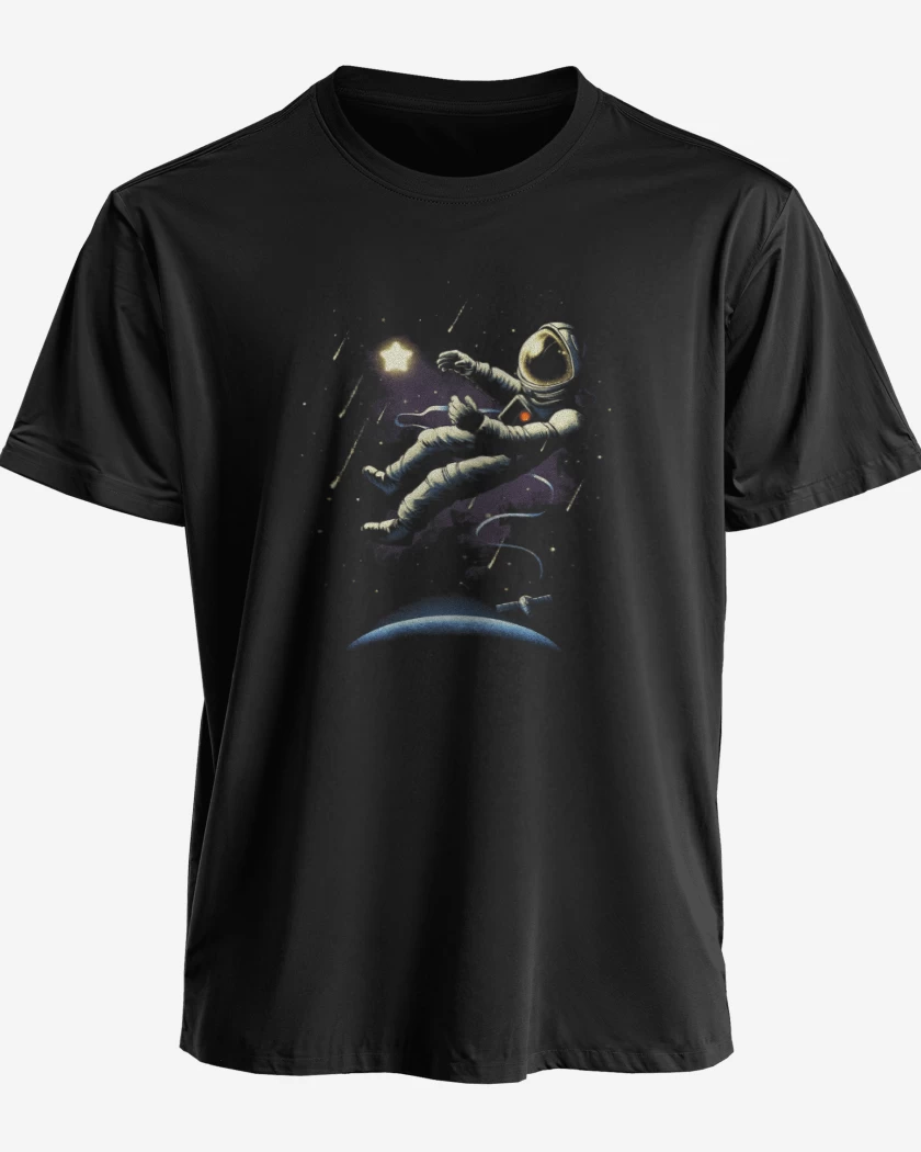 Polera premium Negro de Astronauta 12