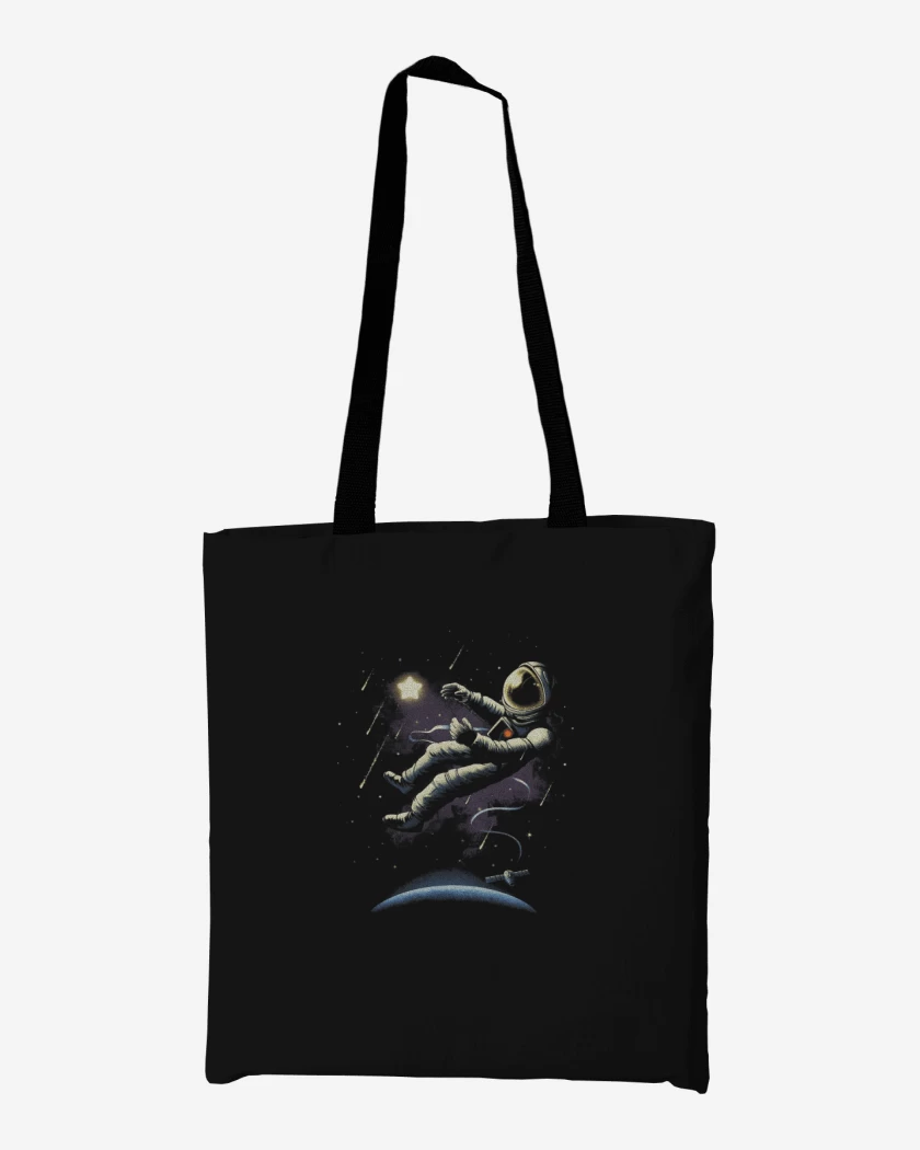 Totebag Negro de Astronauta 12