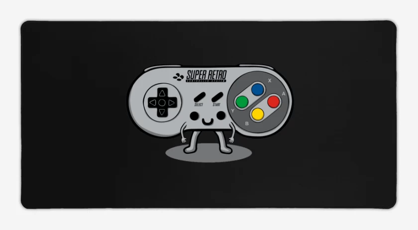 Mouse pad Gamer Negro de joistick nes 