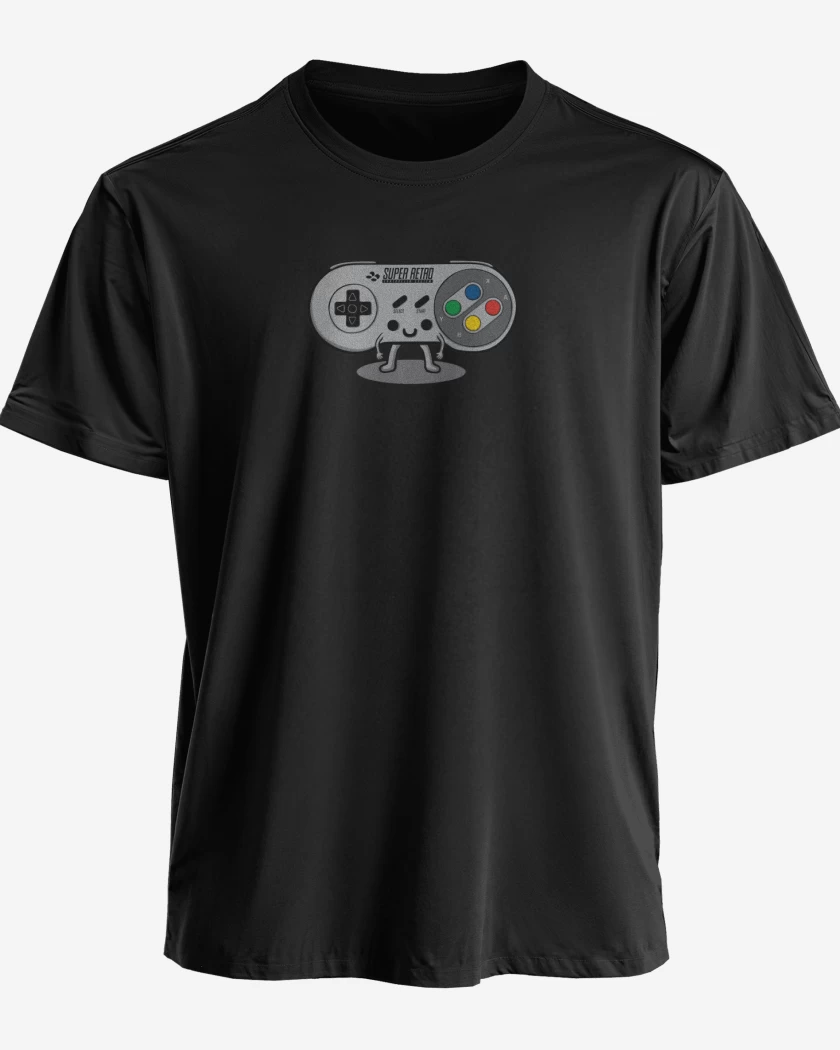 Polera premium Negro de joistick nes 