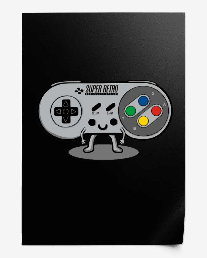 Print Negro de joistick nes 