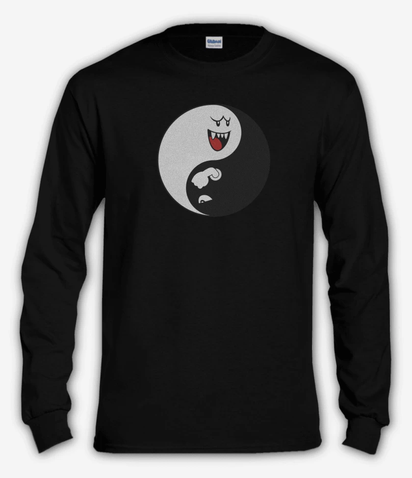 Polera manga larga Negro de Ying Yang booo