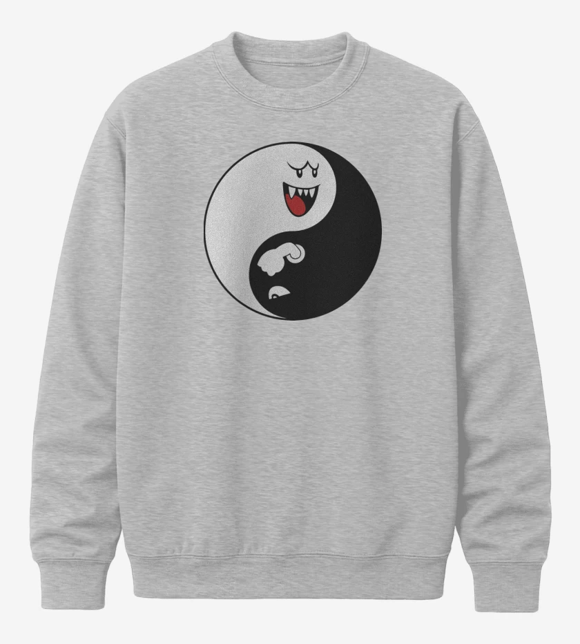 Poleron polo Gris Melange de Ying Yang booo