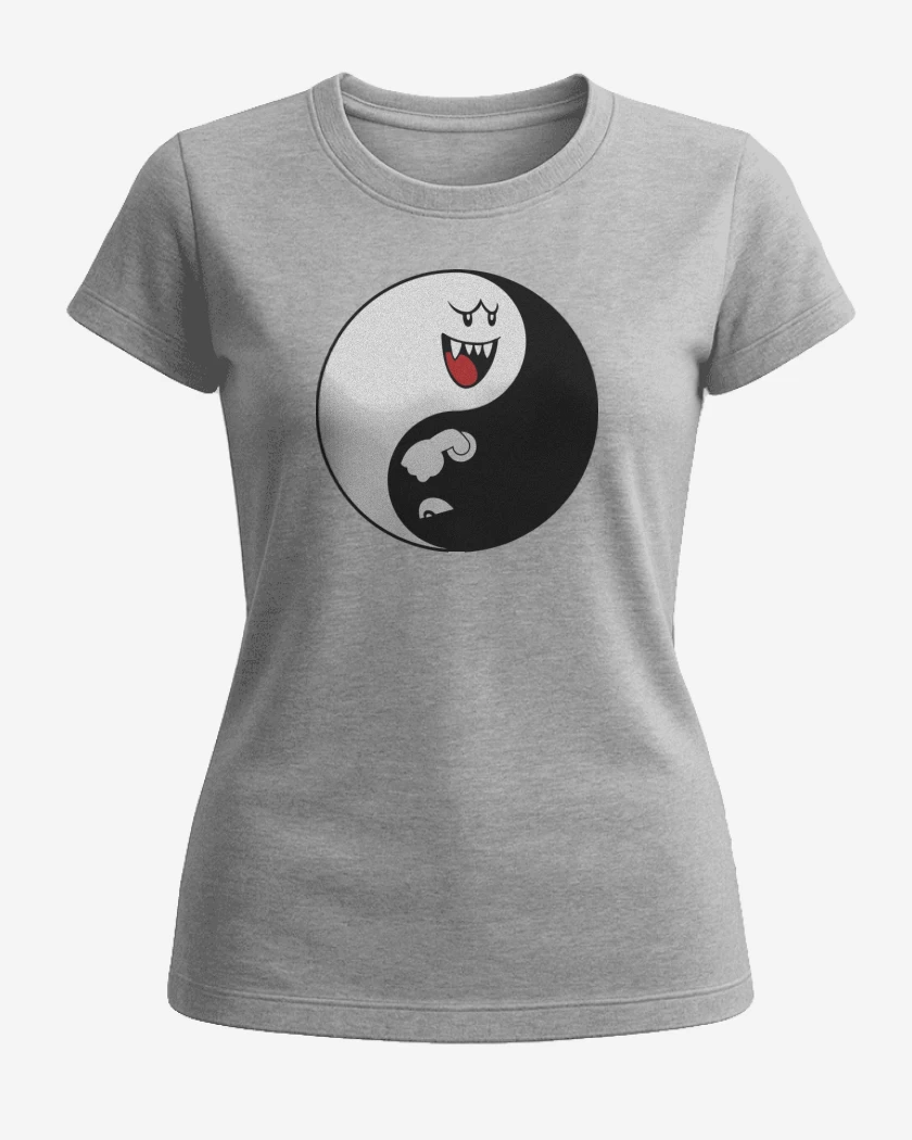 Polera de Mujer Gris Melange de Ying Yang booo