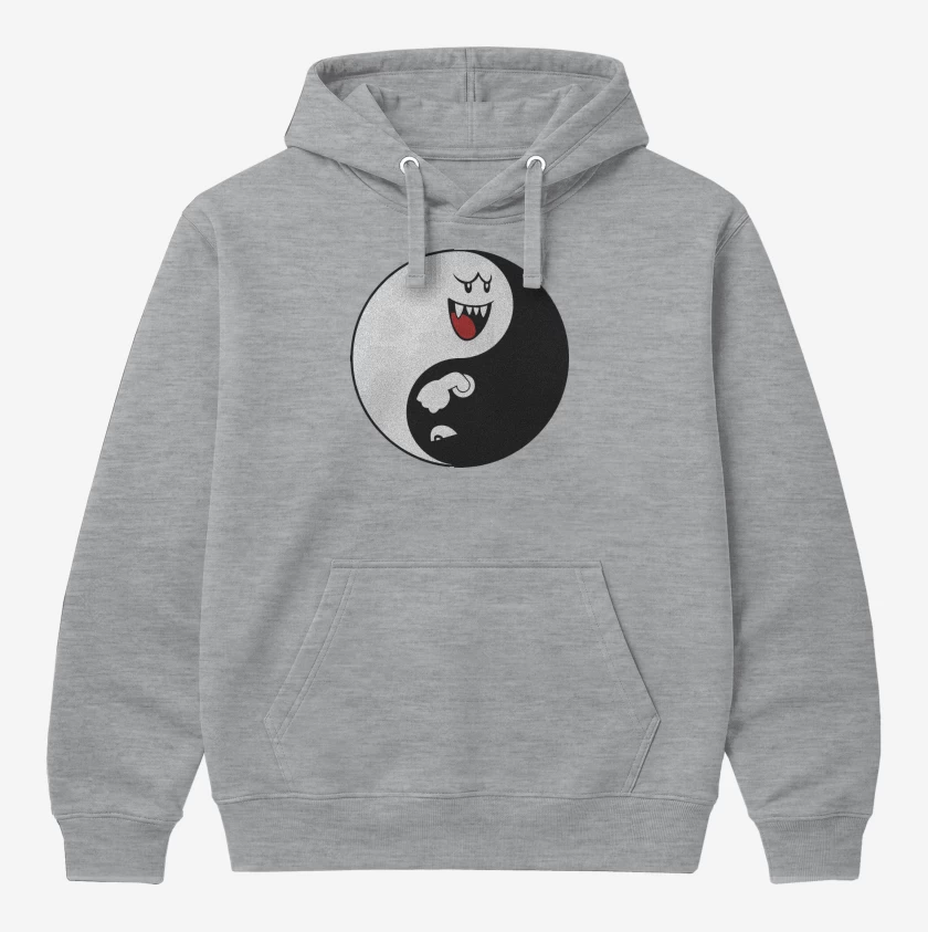 Polerón Canguro Gris Melange de Ying Yang booo