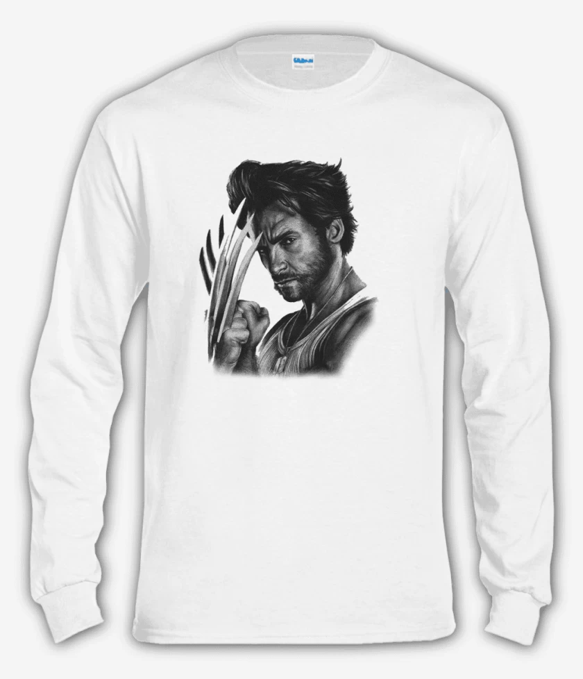 Polera manga larga Blanco de Logan full color