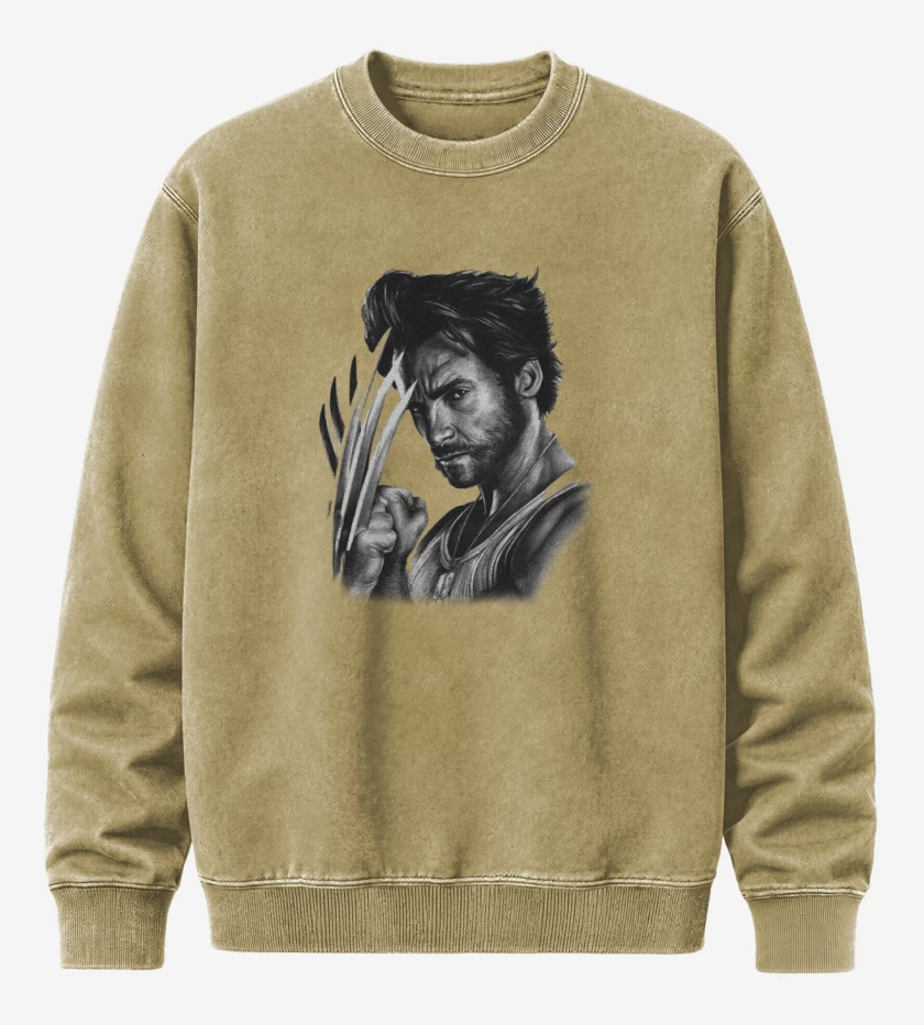 Poleron Polo Acid Wash Beige de Logan full color