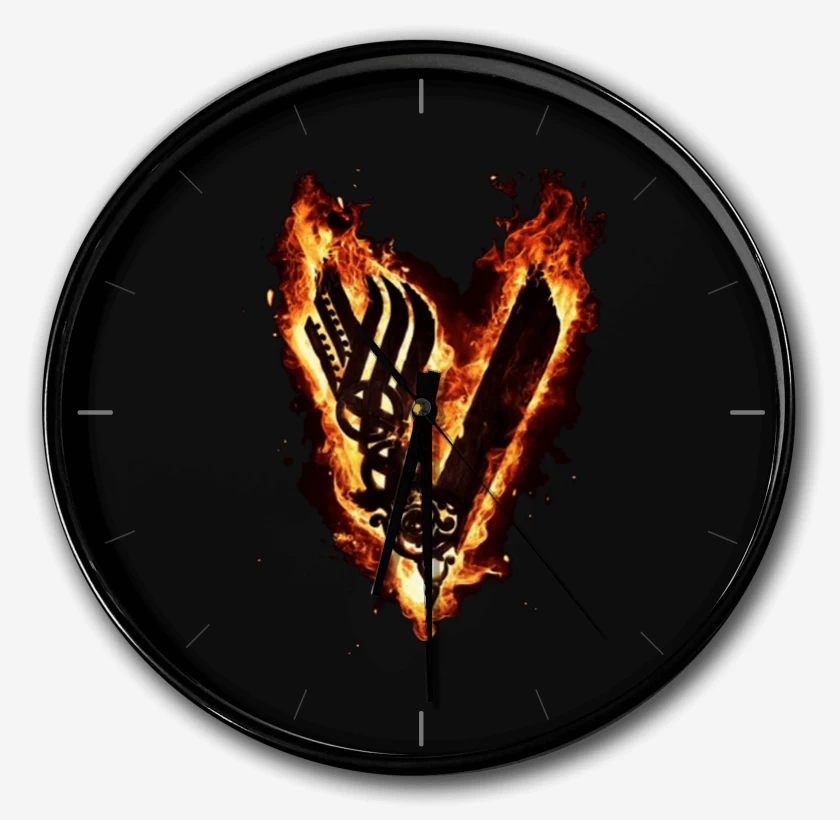 Reloj Negro de Vikings fuego