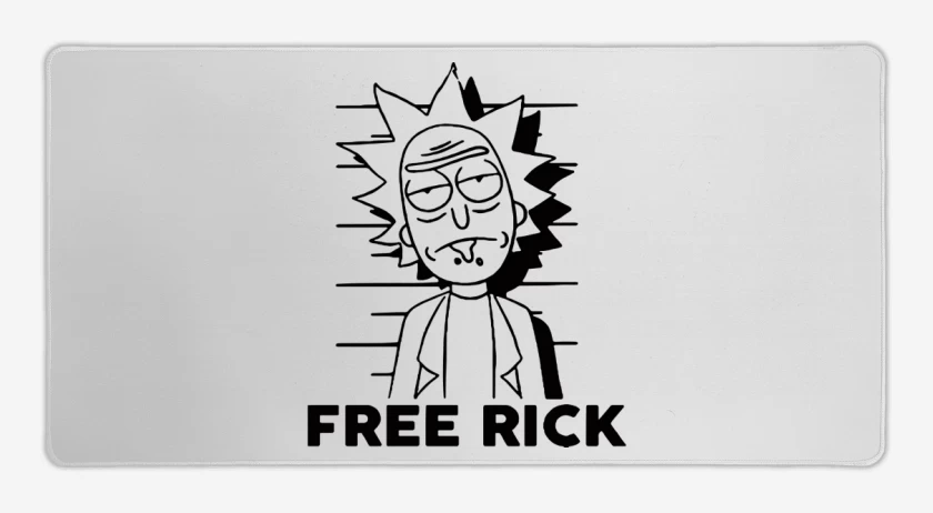 Mouse pad Gamer Blanco de Free rick vinilo