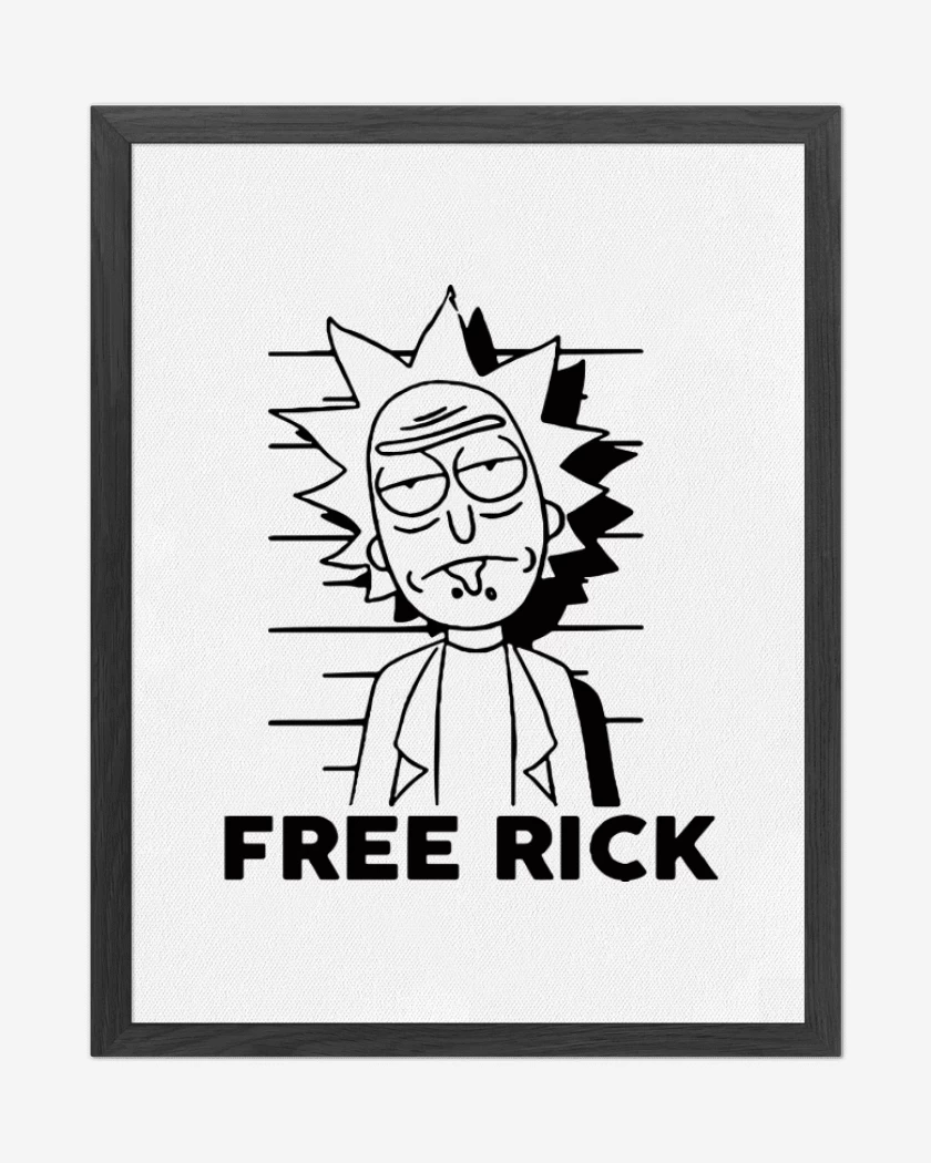 Cuadro decorativo Free rick vinilo