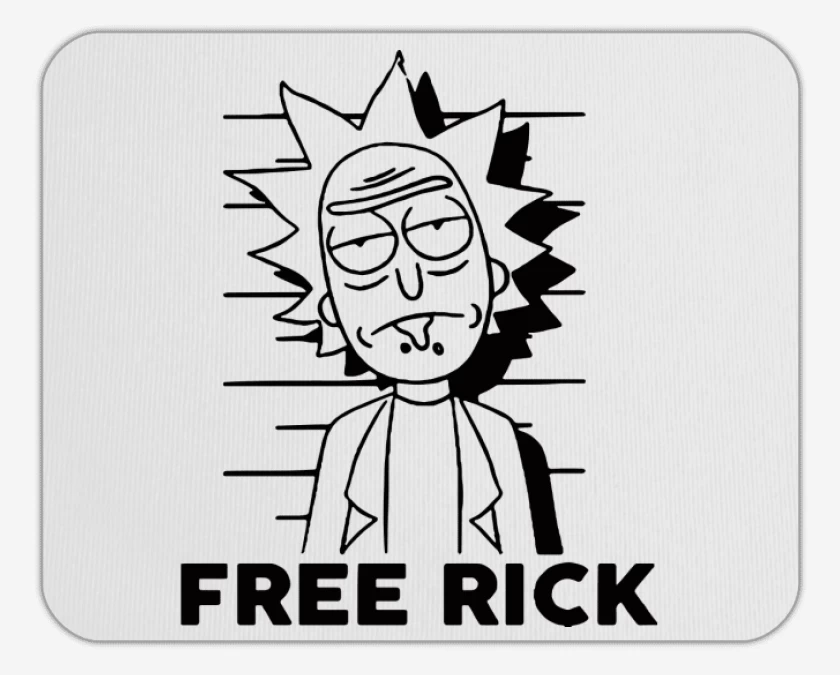 Mousepad Free rick vinilo
