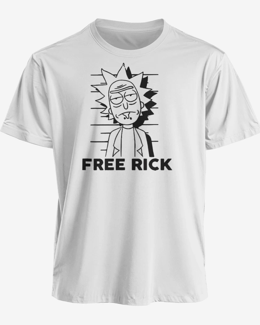Polera premium Blanco de Free rick vinilo