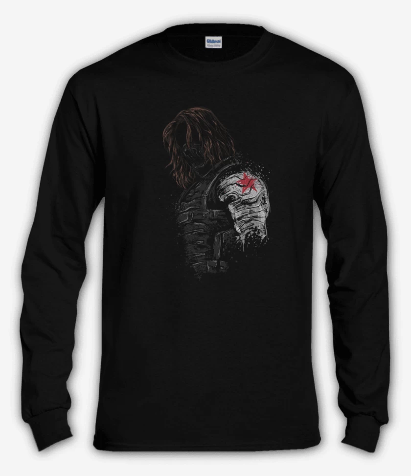Polera manga larga Negro de Winter soldier