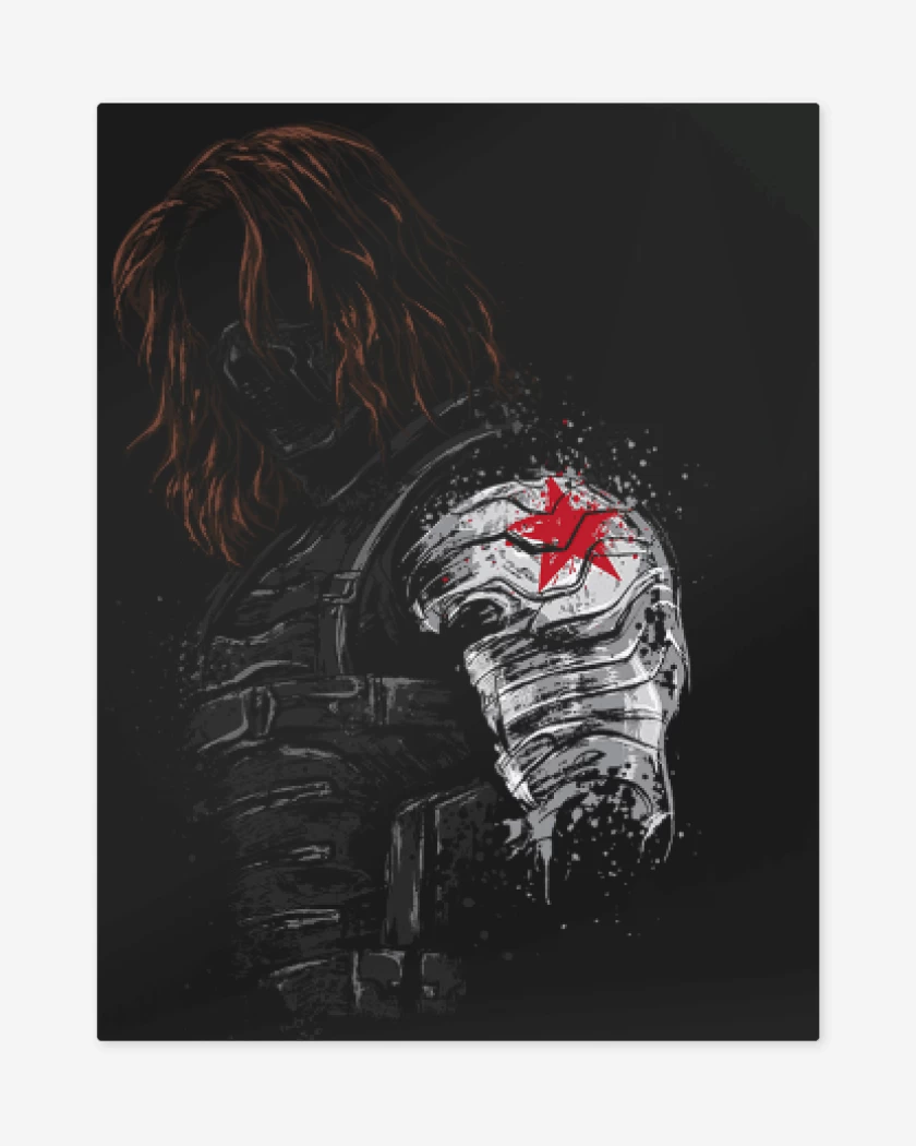 Print metalico Negro de Winter soldier