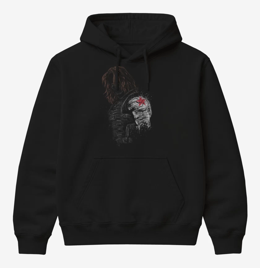 Poleron Canguro básico Negro de Winter soldier