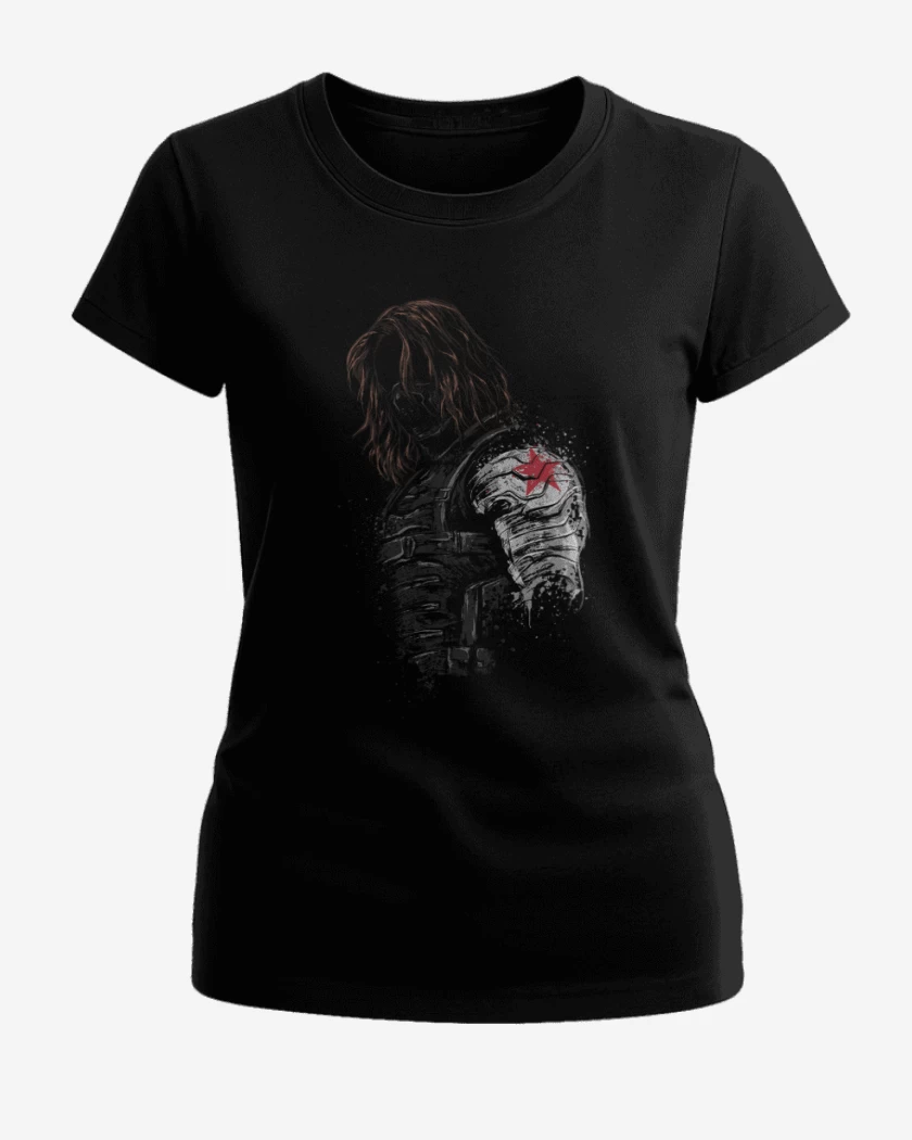 Polera de Mujer Negro de Winter soldier